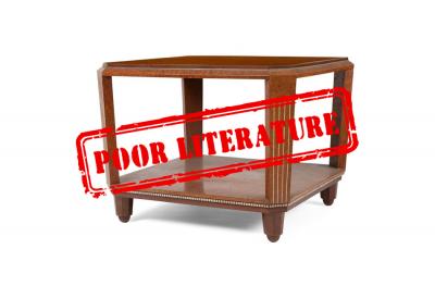 Misdocumented $3,800 art deco table by Paul FOLLOT