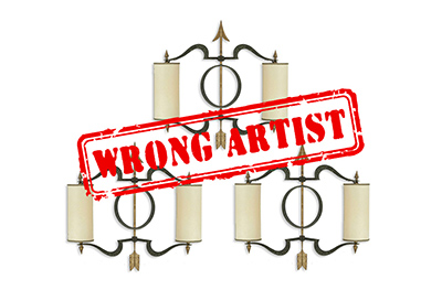 Attribution error at Ader for a $1,700 set of sconces assigned to Andre Arbus